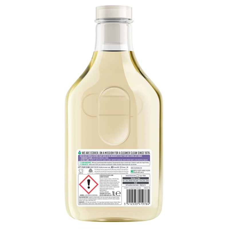 ecover Laundry Liquid for Black and Dark Colors Lime and Lotus Scent- 1 Litre - Image 2